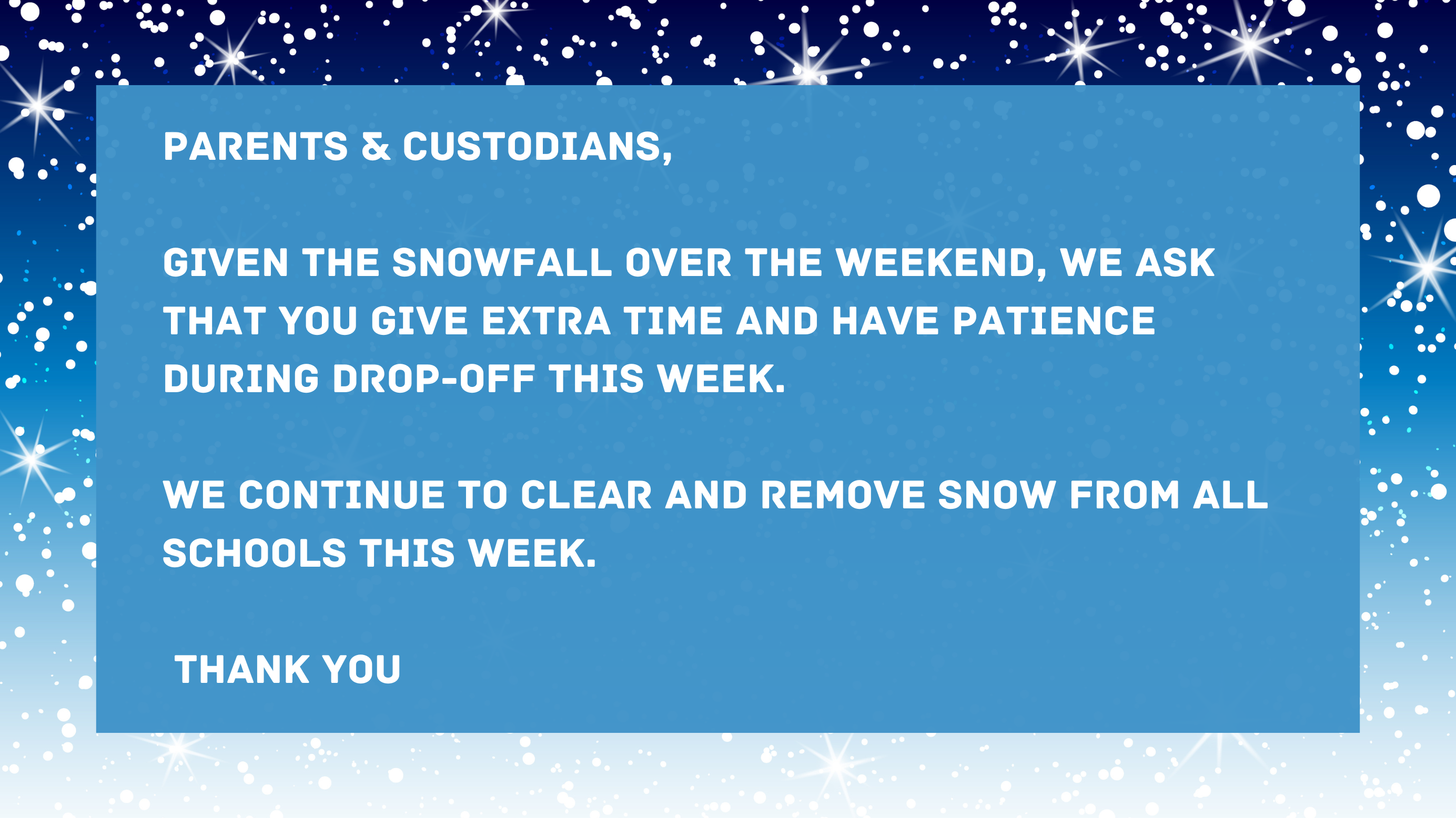 Thank You For Your Patience